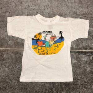 Vintage 70's Cozumel Mexico Beer Drinker T-Shirt Small